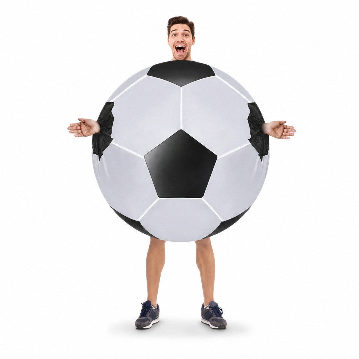 Adult Soccer Inflatable Cosplay Costume Football Club Party Blow Up Suit Mascot Funny Carnival Festival Performance Wear
