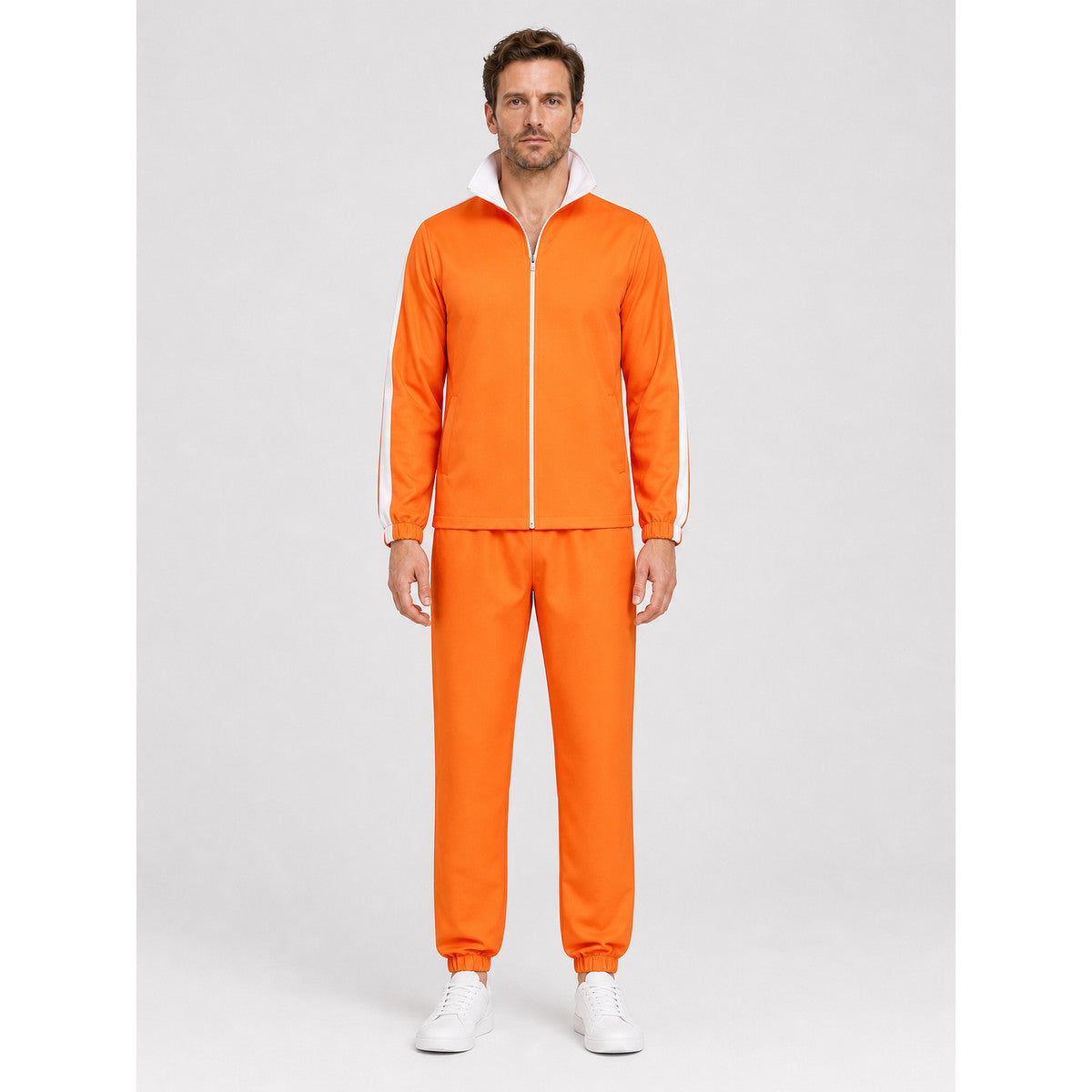 Victor Minions Cosplay Costume: Jacket and Pants on-model view