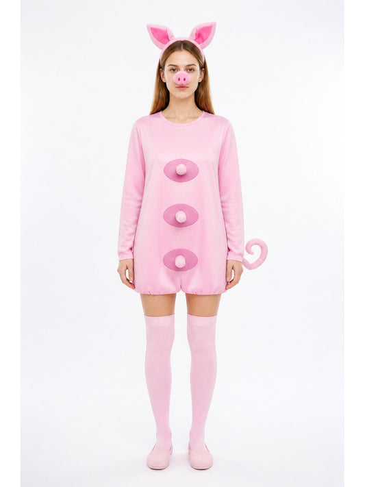 Pig Kigurumi with Ears, Snout, and Socks main product view