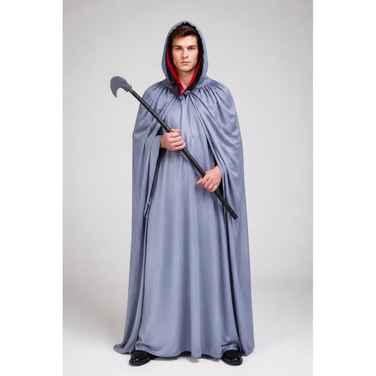 Long Hooded Grim Reaper Cloak for Halloween main product view