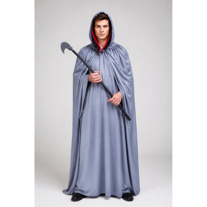 Long Hooded Grim Reaper Cloak for Halloween main product view