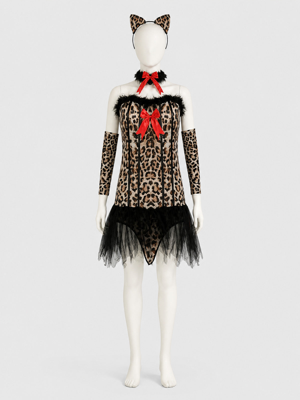 Cat Costume with Leopard Print and Ears