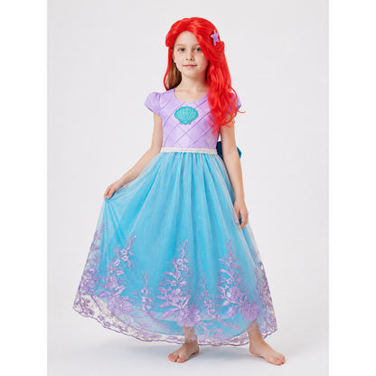 Mermaid Costume for Girls with Full Skirt and Wig main product view