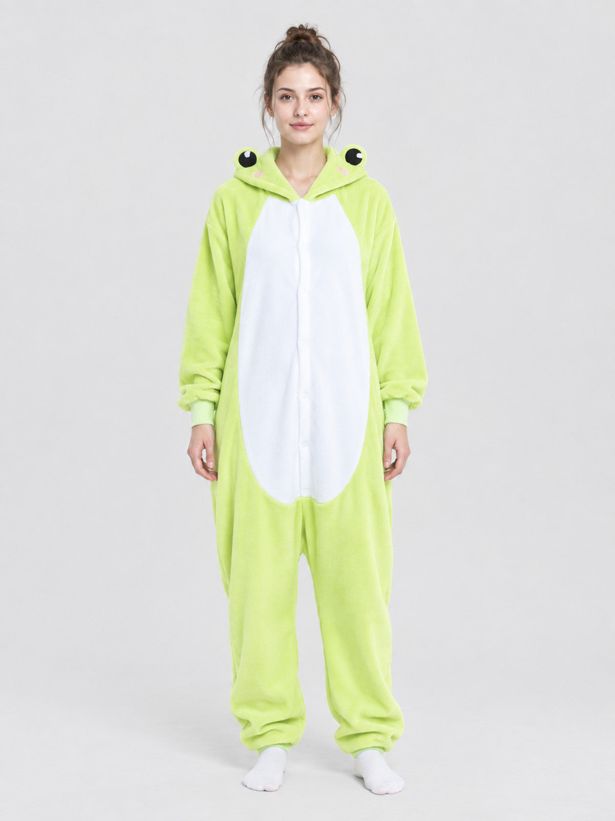 Kigurumi Pajama with Oversized Hood and White Insert