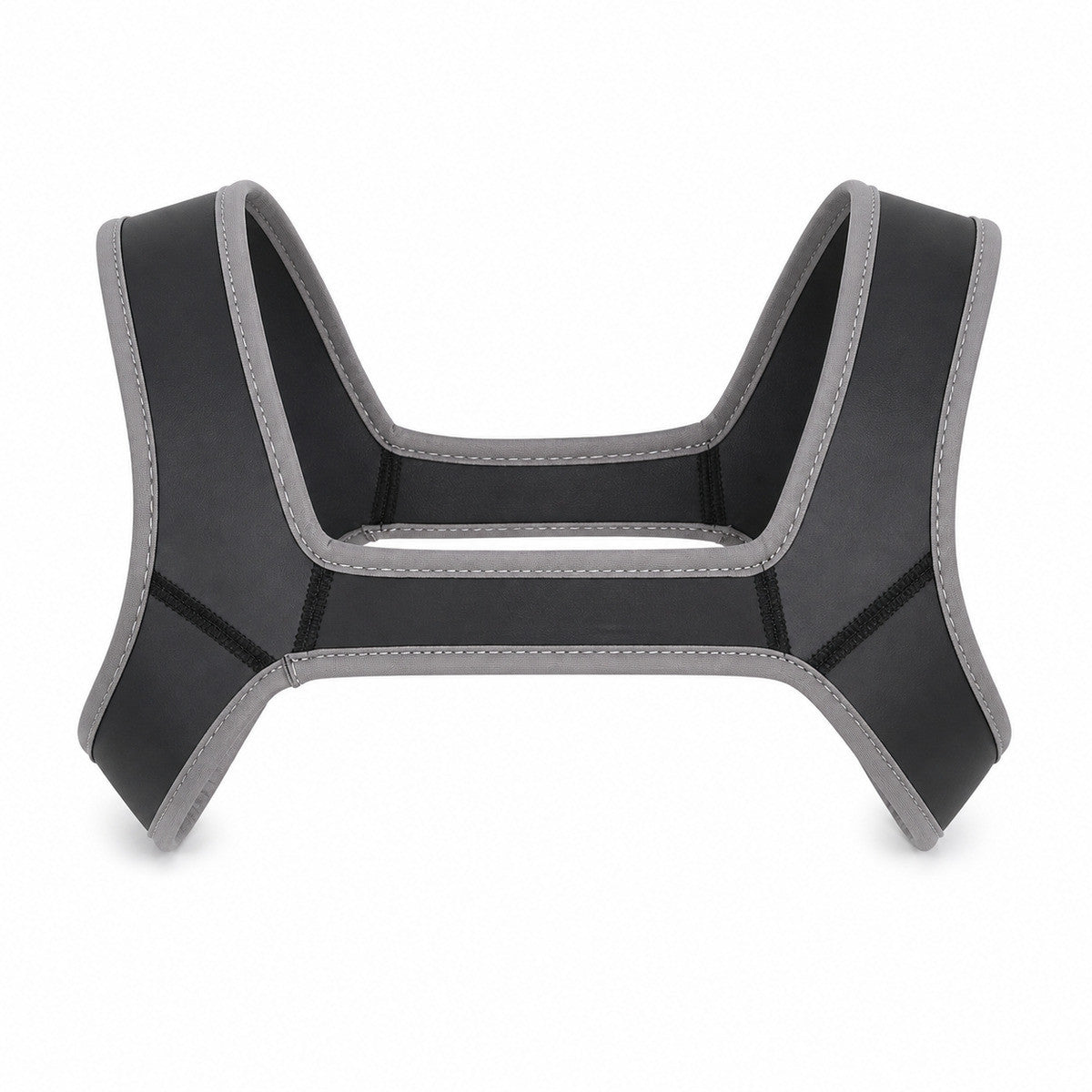 Men Bondage Suits For Stage Wear Leather Straps Armor Dog Headgear Costumes Party Costumes Role-playing Props Halloween Carnival - Color:Grey