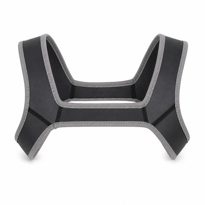 Men Bondage Suits For Stage Wear Leather Straps Armor Dog Headgear Costumes Party Costumes Role-playing Props Halloween Carnival - Color:Grey