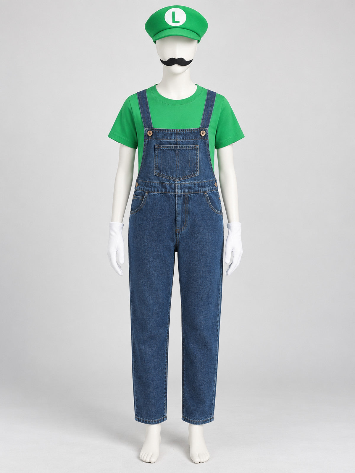 Children’s costume with bib overalls and a cap