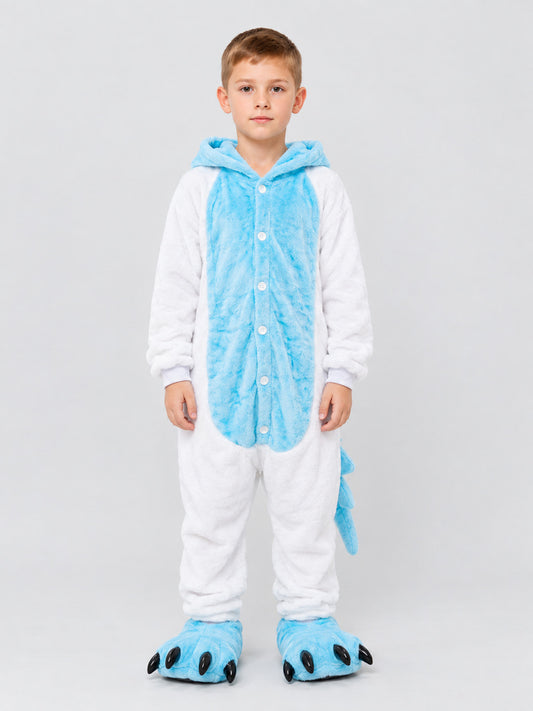 Kids' Dinosaur Hooded Pajama Jumpsuit