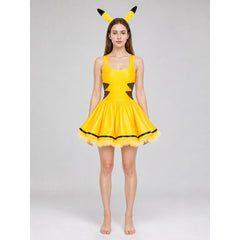 Carnival cosplay dress costume with ears