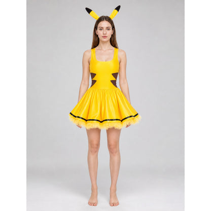 Carnival cosplay dress costume with ears
