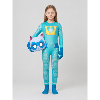Cat Costume Jumpsuit with Mask on-model view