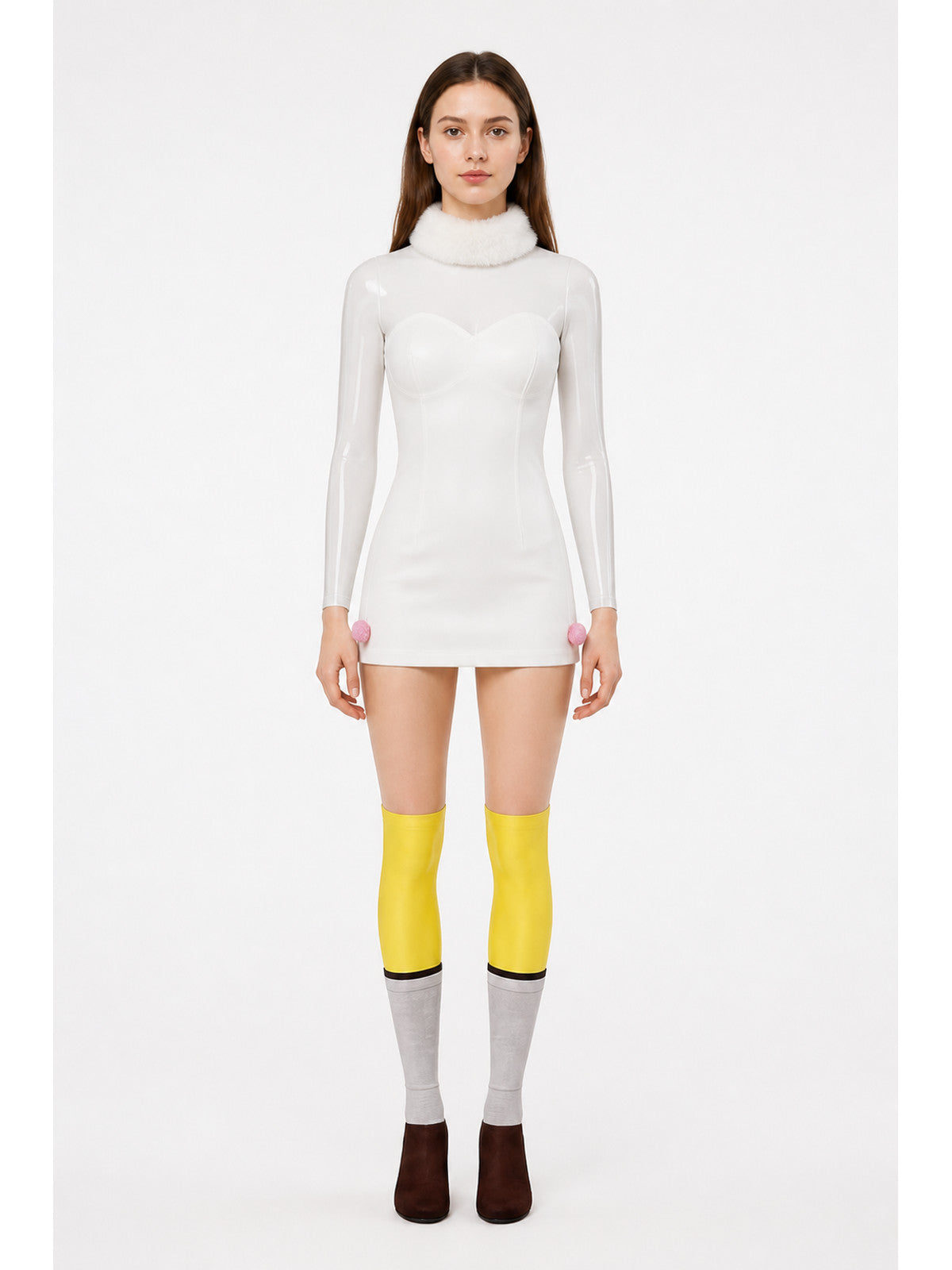 Aries Cosplay Costume with White Dress and Collar main product view