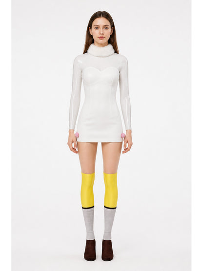 Aries Cosplay Costume with White Dress and Collar main product view