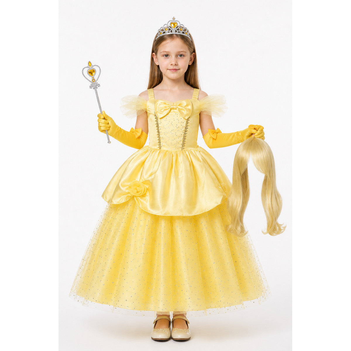Children's Princess Costume with Glitter main product view