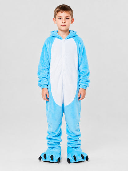 Kids Dinosaur Hooded Pajama Jumpsuit