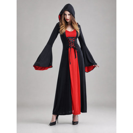 Pirate-Style Carnival Dress, Black and Red