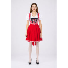 Red-and-White Plaid Carnival Costume