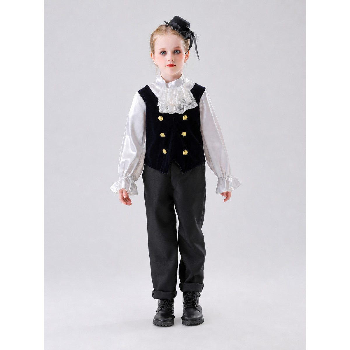 Historical Character Costume with Vest and Jabot
