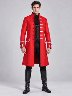 Red carnival tailcoat with white trim