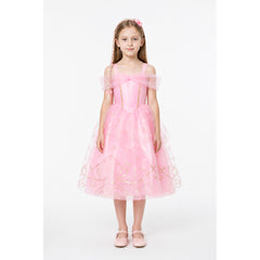Pink Princess Costume with a Bow and Mesh