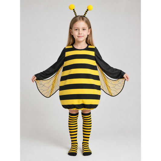 Striped Bee Costume with Wings