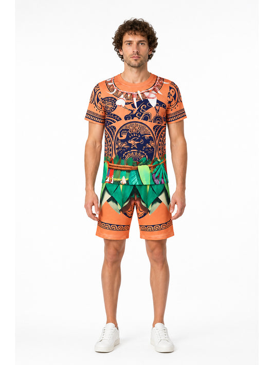 Kids' Moana Maui Costume, T-Shirt and Shorts main product view