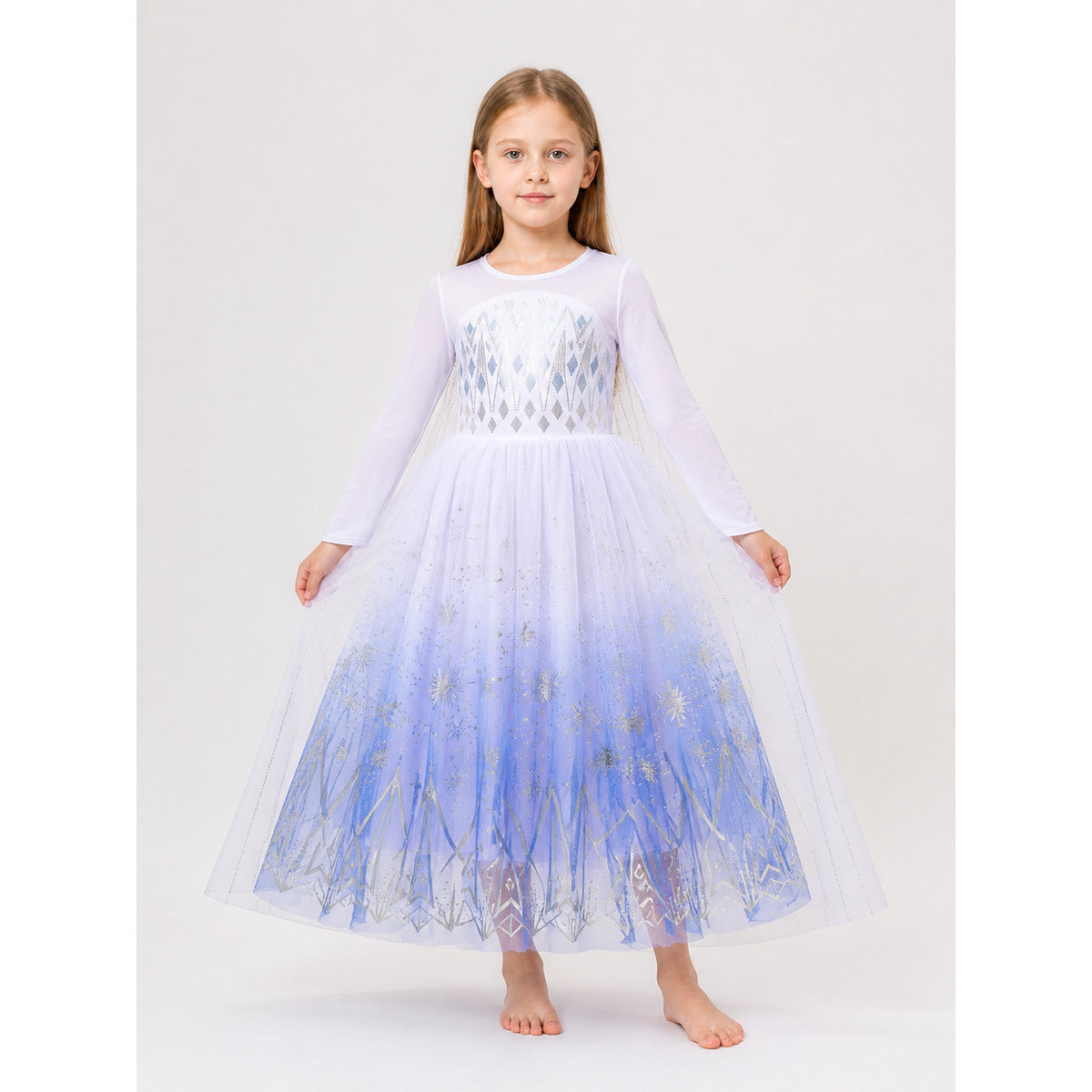 Snowflake Princess Costume Dress for Halloween