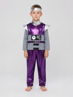 Purple Alien Robot Costume, Jumpsuit