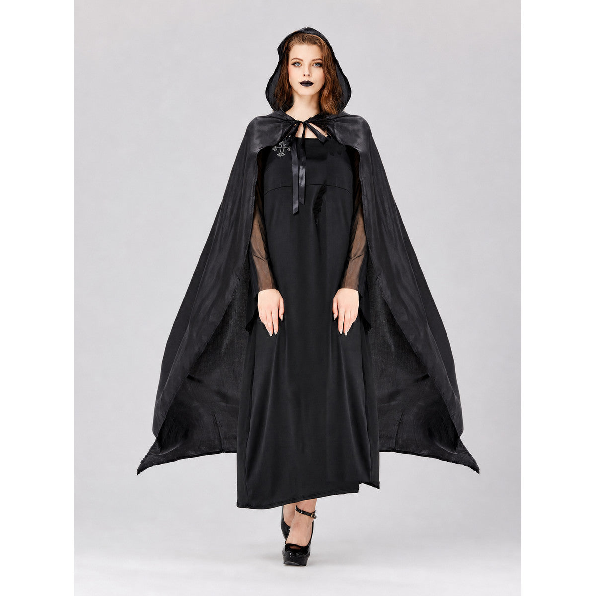 Witch Costume: Hood, Cape, Dress