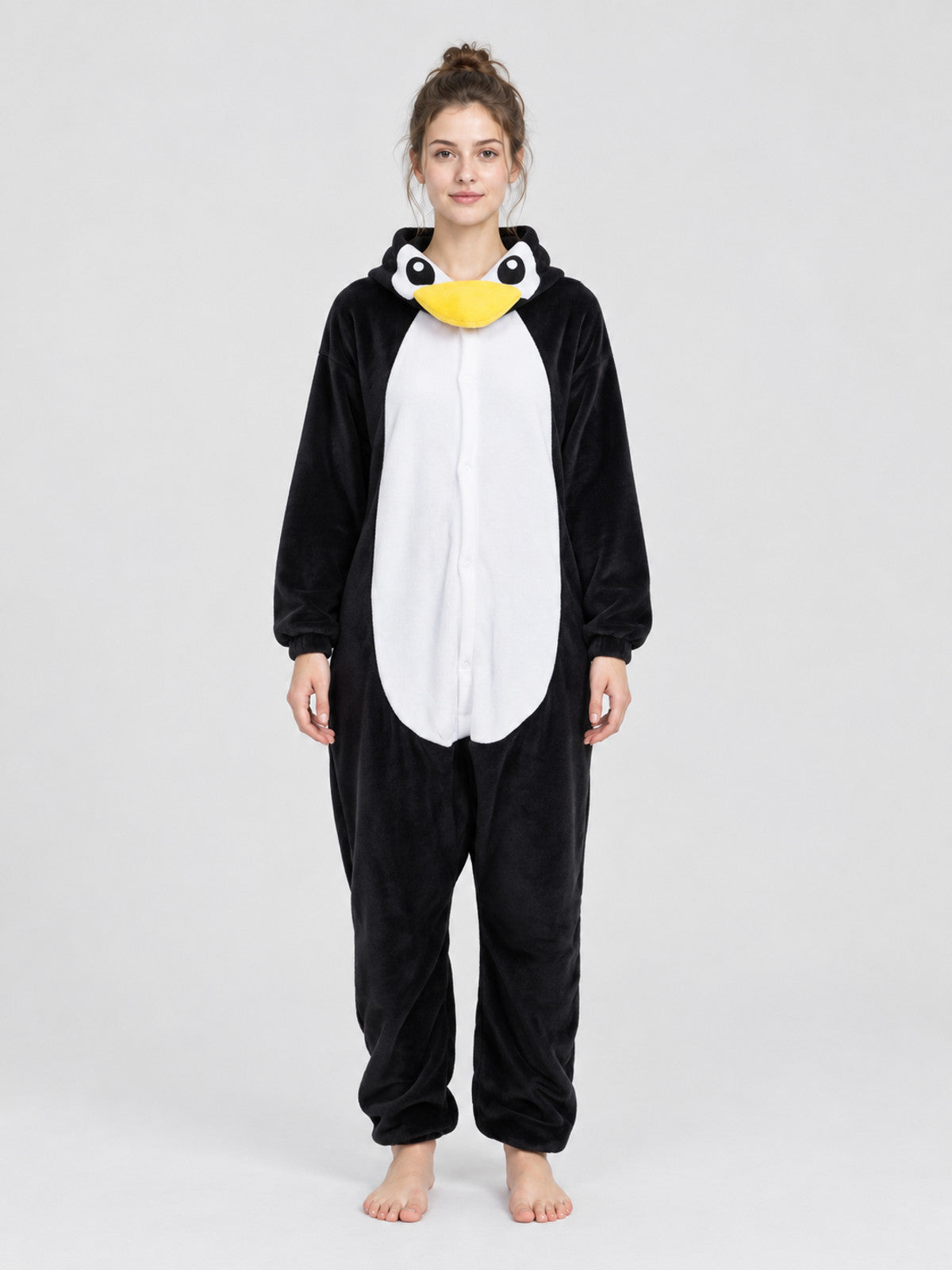 Hooded Kigurumi Pajama with Yellow Beak