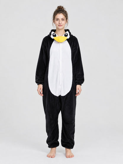 Hooded Kigurumi Pajama with Yellow Beak
