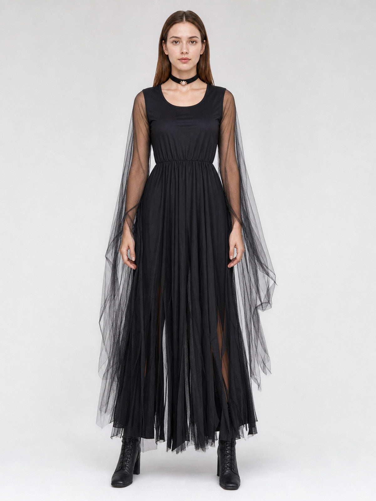Vampire Costume: Gothic Halloween Dress on-model view