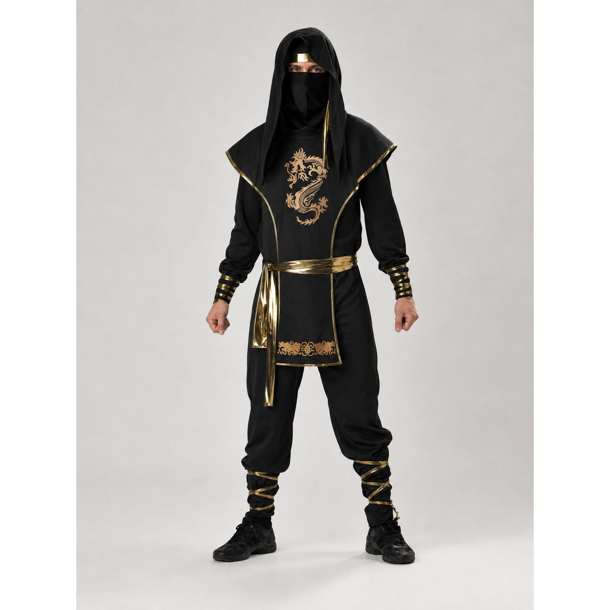 Ninja Costume with Hood and Mask, Black