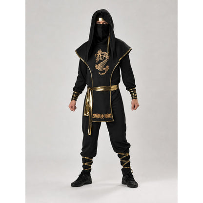 Ninja Costume with Hood and Mask, Black