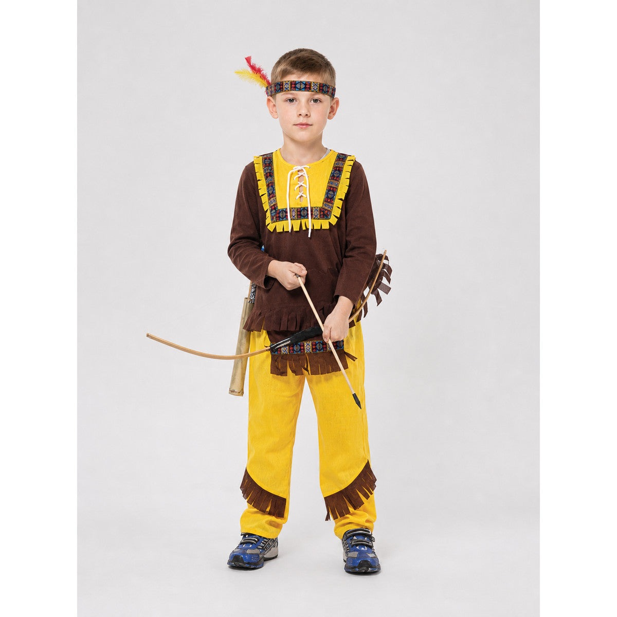 Archer Costume with Bow and Quiver on-model view
