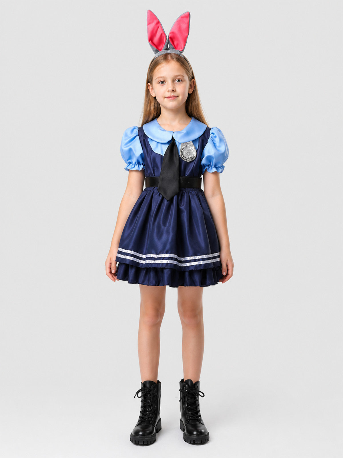 Judy Carnival Costume from Zootopia with Ears on-model view