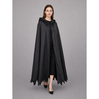Black Hooded Carnival Cloak for Cosplay