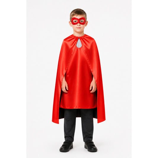 Red Children’s Cape with Mask for Halloween main product view