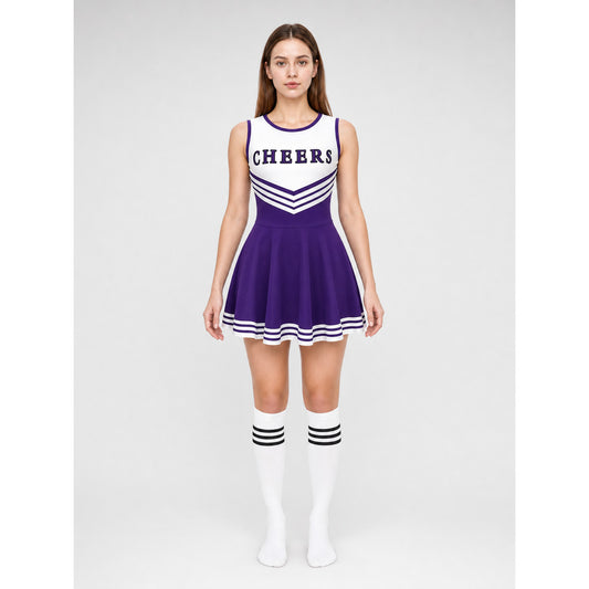 CHEERS Cheerleading Costume with Pom-Poms