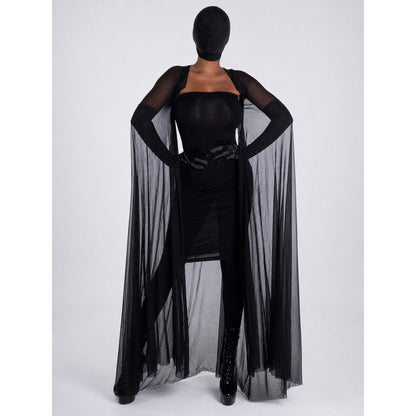 Black Gothic Vampire Costume with Cape