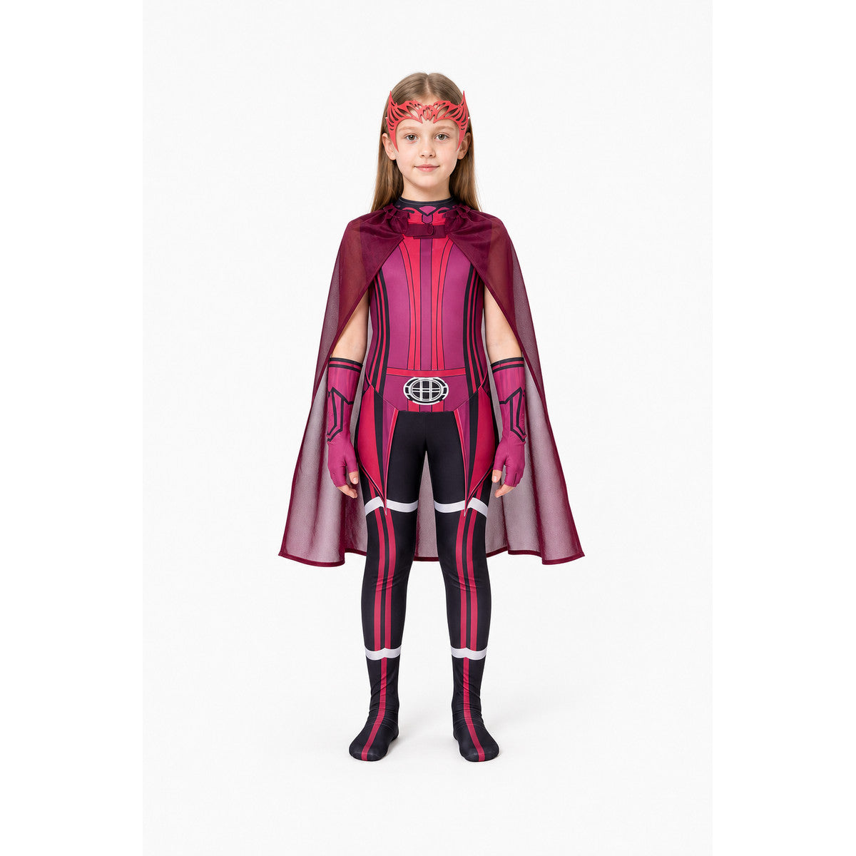 Scarlet Witch Cosplay Costume Set with Cape and Mask main product view