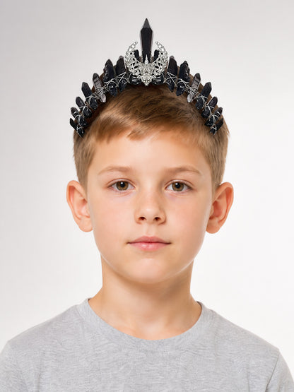 Crown Headband with Black Crystals main product view