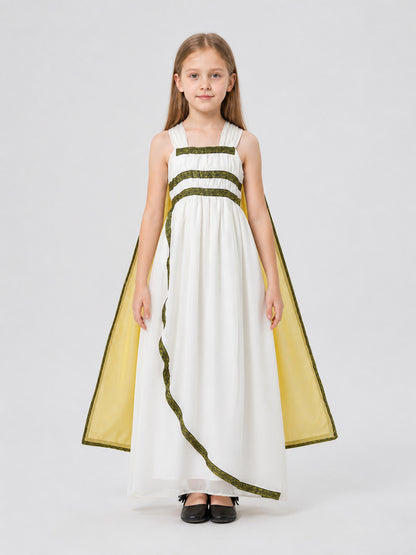 Cleopatra Cosplay Costume: Dress with Cape on-model view