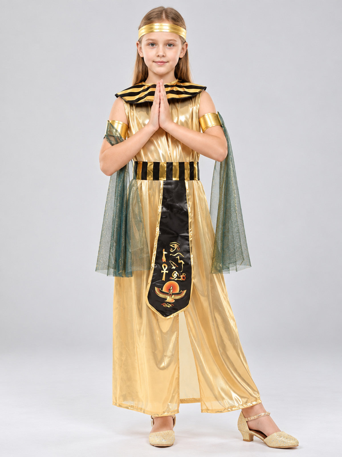 Queen Carnival Costume with Golden Dress