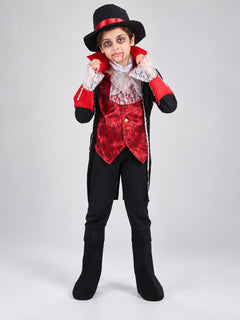 Gothic-Style Vampire Carnival Costume with Hat