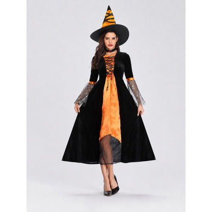 Halloween Witch Cosplay Costume with Hat