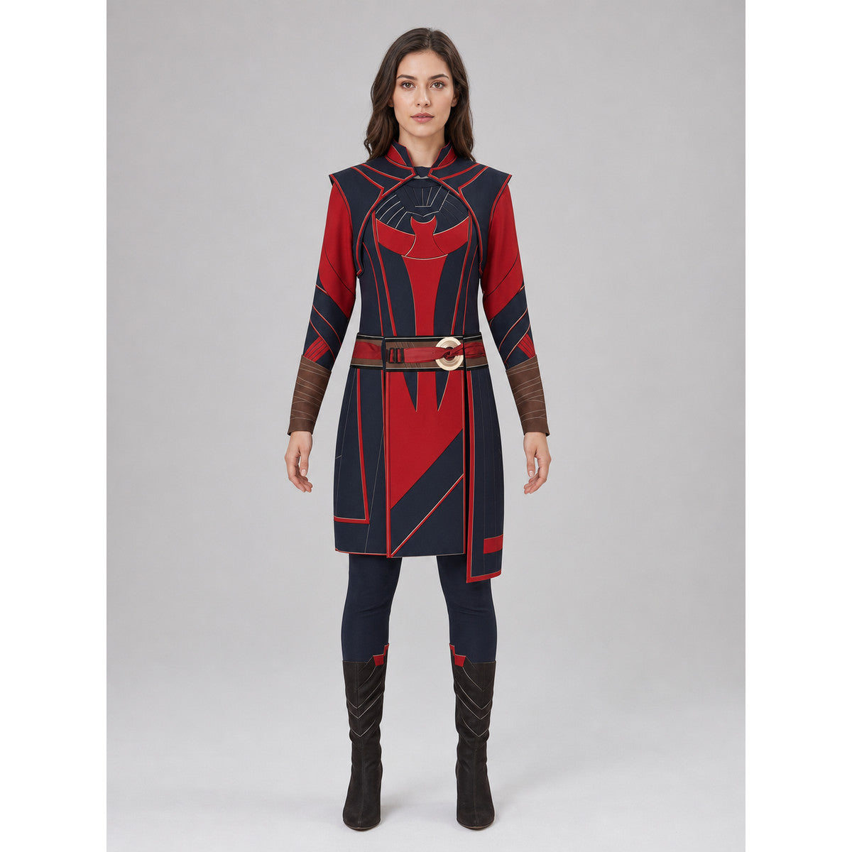 Marvel Superhero Cosplay Costume, Red and Blue front view