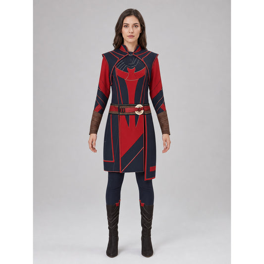 Marvel Superhero Cosplay Costume, Red and Blue front view