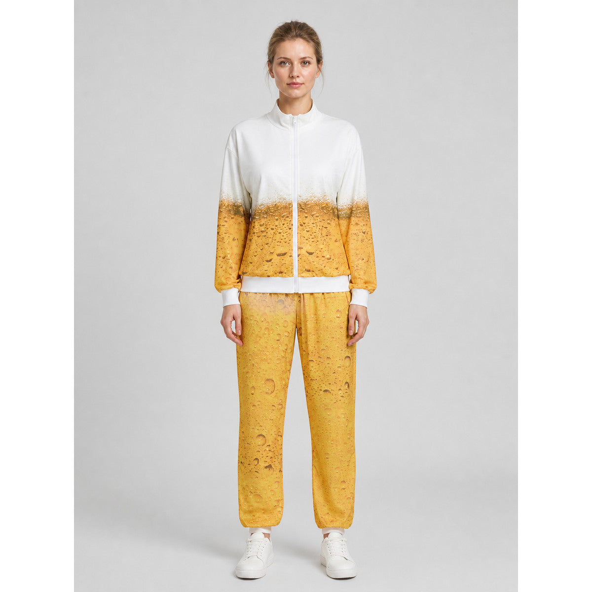 Retro Gradient Jacket and Pants Costume for Oktoberfest on-model view
