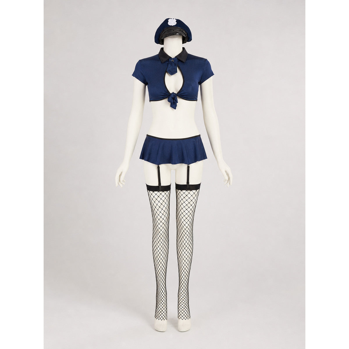 Police-Style Costume: Top, Skirt, and Cap
